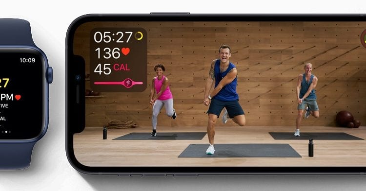 Apple Watch paired with Fitness+