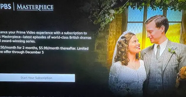 Black Friday Streaming deal shown on Amazon Prime