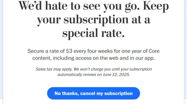 Washington Post offer